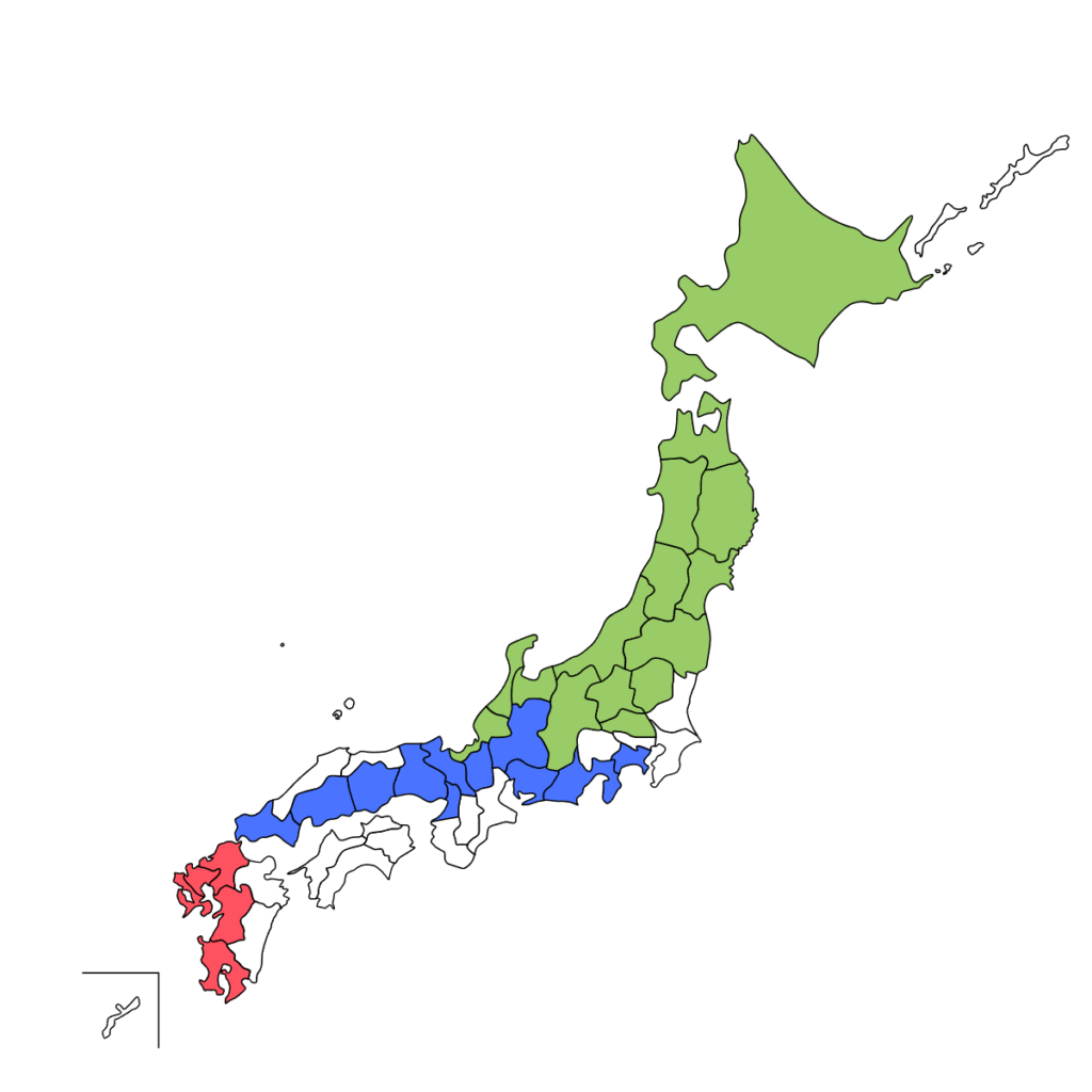 新幹線の通っている道府県